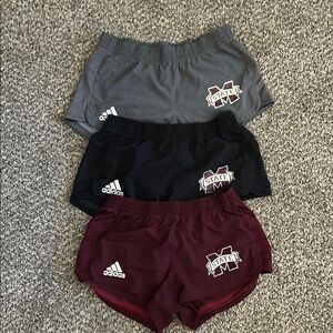 Bundle of 3 Mississippi State Adidas Shorts